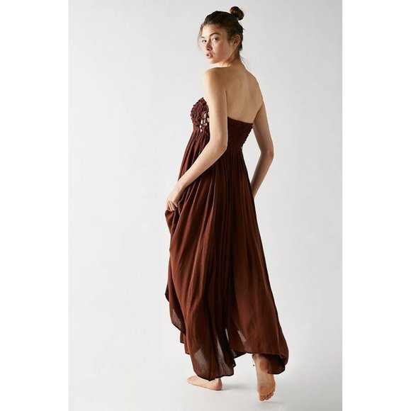 FREE PEOPLE ENDLESS SUMMER Small S lace up TURNING UP THE TEMPERATURE MAXI DRESS - Picture 3 of 3